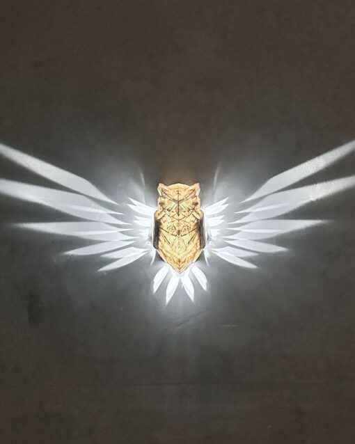 Magic owl LED wall lamp - wings shine on the wall - night owl night light wall light